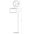 lampa podł. Arden ramię, white, cylinder shade dia 400, h 250 white 1xE27