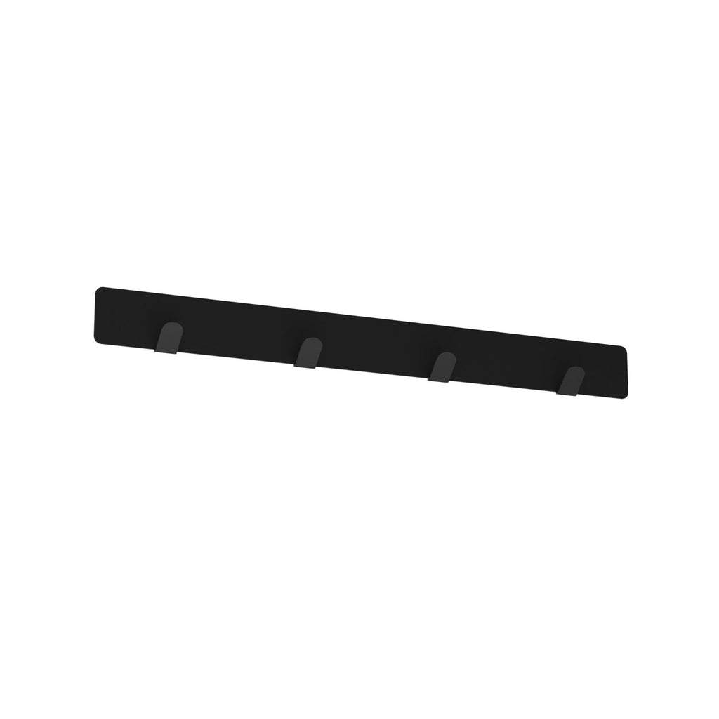 wall towel hanger 40 cm - multiple - 4 rack, black