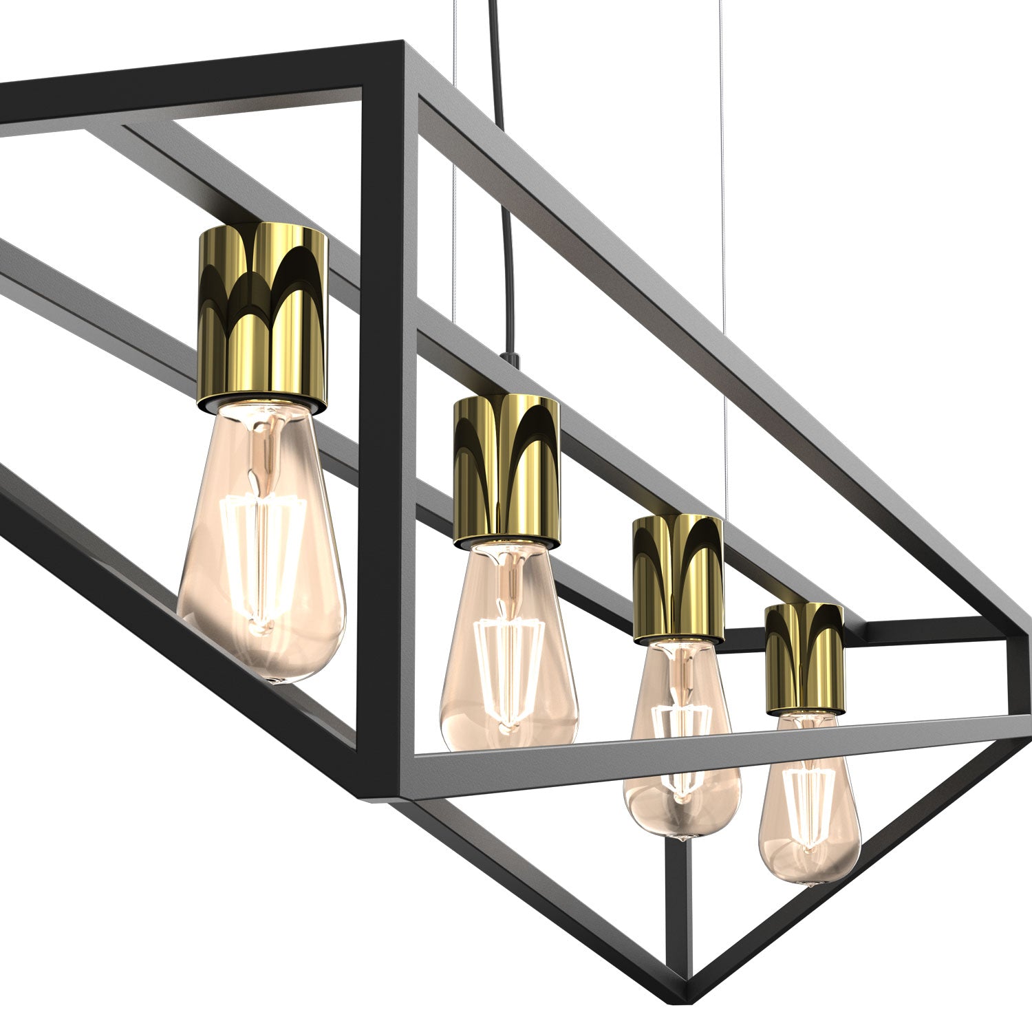 żyrandol Gote black/gold 4xE27