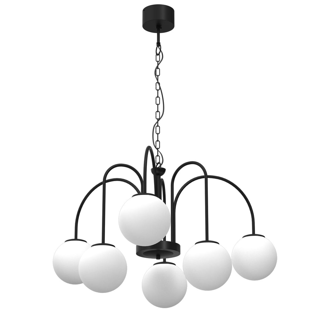 żyrandol Cambridge (glass 2815) black 6xE14