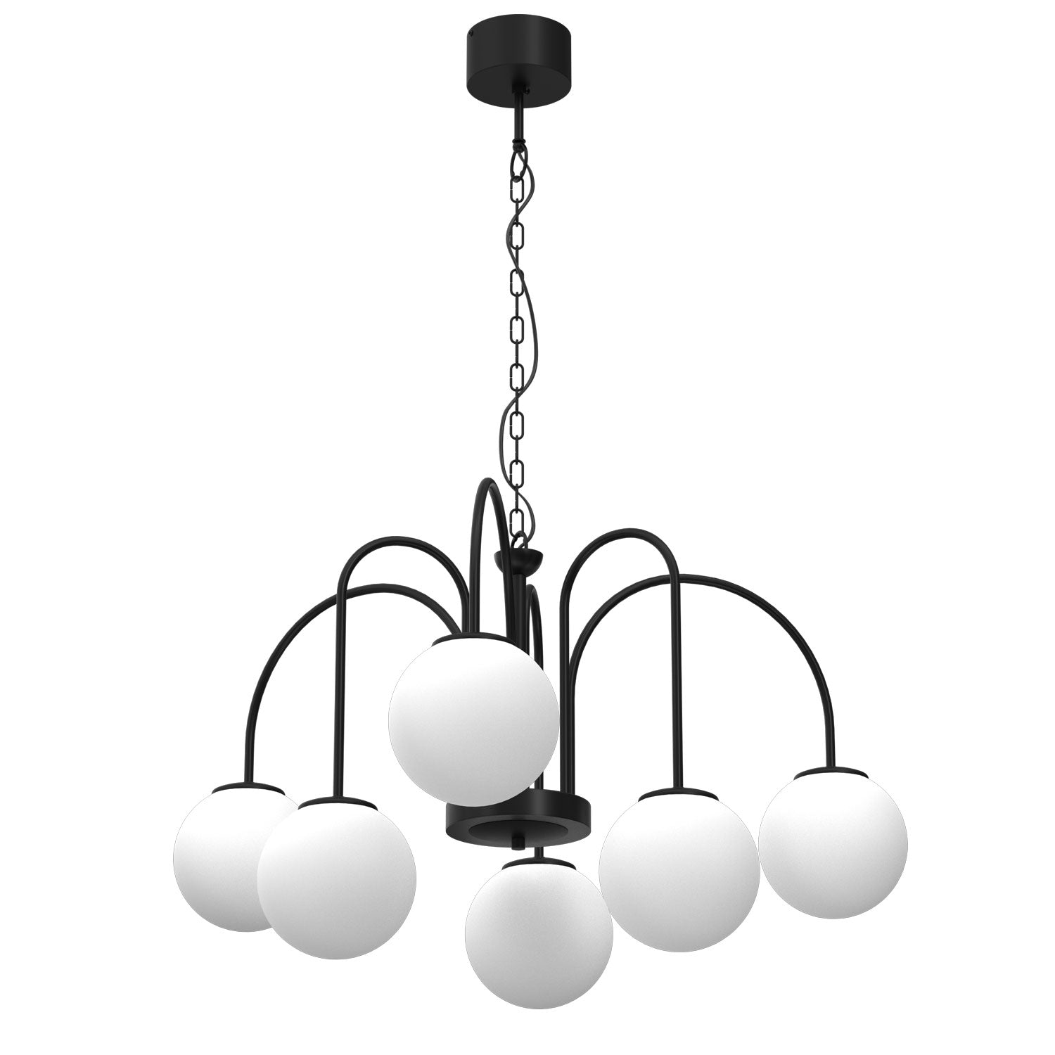 żyrandol Cambridge (glass 2815) black 6xE14
