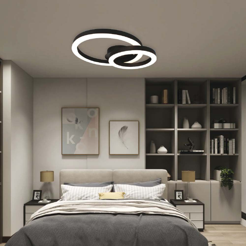 20W Lampa dekoracyjna LED dwupierścieniowa / Barwa: 3000K