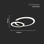 20W Lampa dekoracyjna LED dwupierścieniowa / Barwa: 3000K