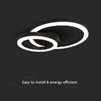 20W Lampa dekoracyjna LED dwupierścieniowa / Barwa: 3000K