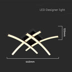 24W Lampa dekoracyjna LED sufitowa / Barwa: 3000K / Kolor: Czarny
