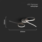 24W Lampa dekoracyjna LED sufitowa / Barwa: 3000K / Kolor: Czarny