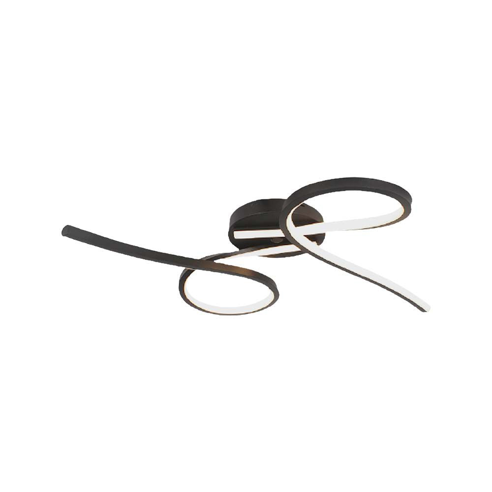 24W Lampa dekoracyjna LED sufitowa / Barwa: 3000K / Kolor: Czarny