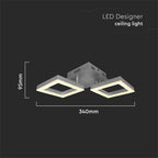 16W Lampa dekoracyjna LED dwuramowa / Barwa: 3000K