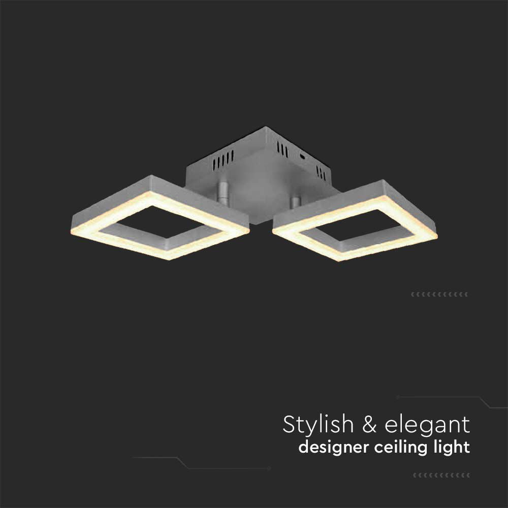 16W Lampa dekoracyjna LED dwuramowa / Barwa: 3000K