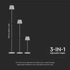 4W Lampa LED / Bateria: 4400mA / Barwa: 3000K / IP54 / Obudowa: Biała