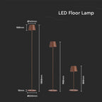 4W Lampa LED / Bateria: 4400mA / Barwa: 3000K / IP54 / Obudowa: Corten