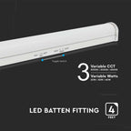 20W/30W/40W Belka oświetleniowa LED 120cm / Moduł awaryjny / Chip SAMSUNG / Barwa:3w1 / Skuteczność 150lm/W