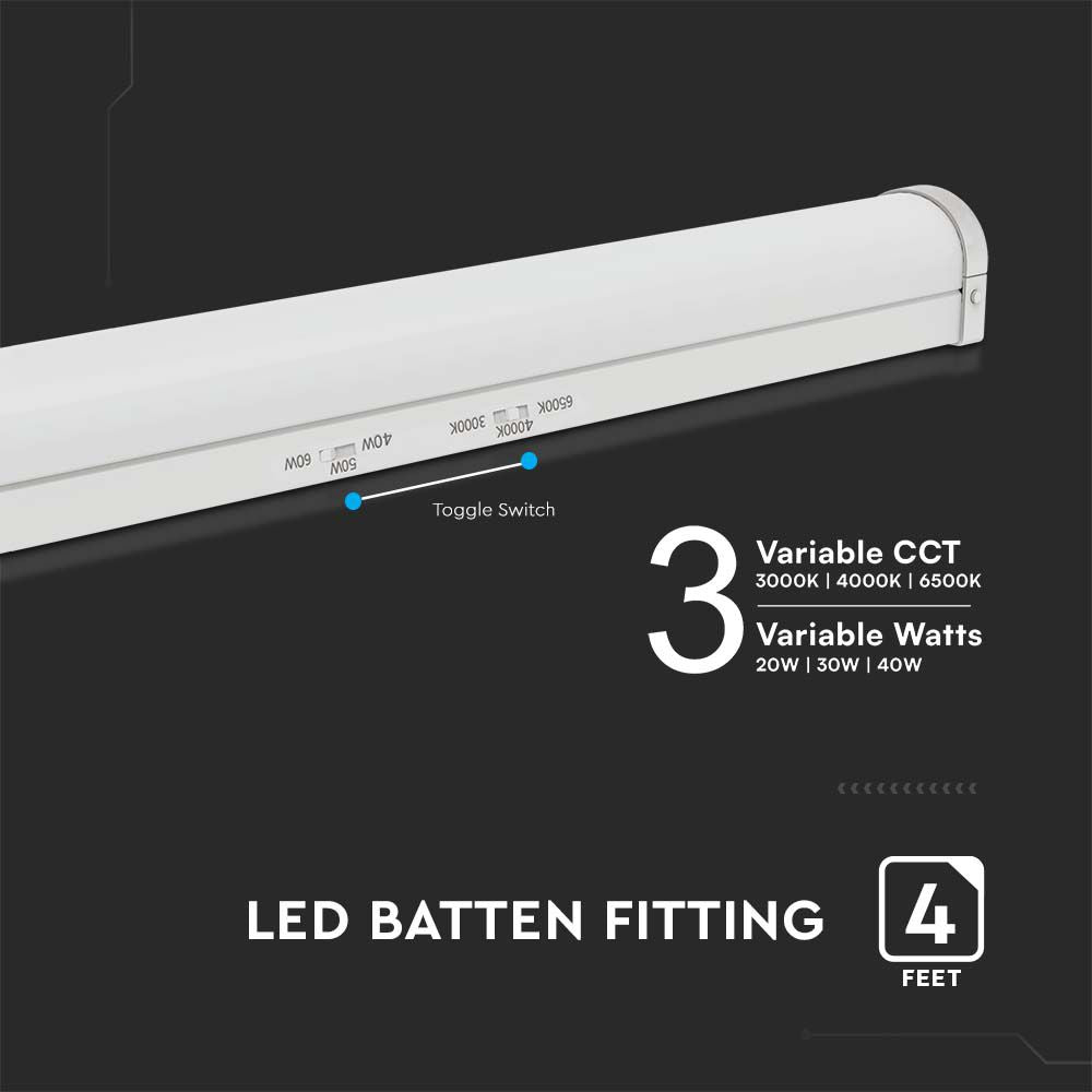 20W/30W/40W Belka oświetleniowa LED 120cm / Moduł awaryjny / Chip SAMSUNG / Barwa:3w1 / Skuteczność 150lm/W