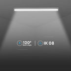 20W/30W/40W Belka oświetleniowa LED 120cm / Moduł awaryjny z sensorem / Chip SAMSUNG / Barwa:3w1 / Skuteczność 150lm/W