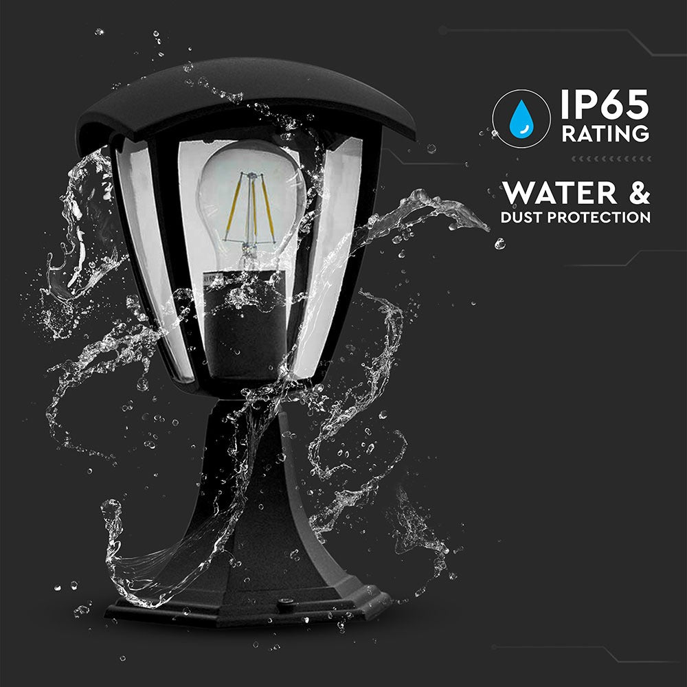 Lampa stojąca ogrodowa / Wysokość: 330mm / Obudowa: Czarna
