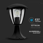 Lampa stojąca ogrodowa / Wysokość: 330mm / Obudowa: Czarna