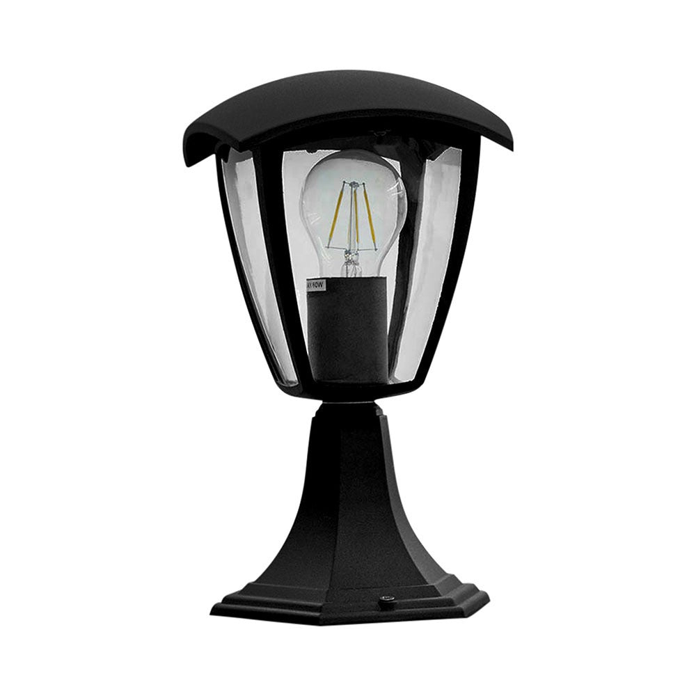 Lampa stojąca ogrodowa / Wysokość: 330mm / Obudowa: Czarna