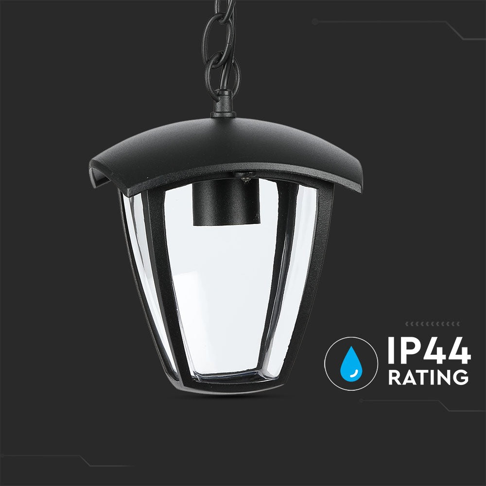 Lampa zwieszana ogrodowa /Okienka: 4x / Obudowa: Czarna