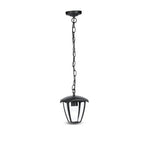 Lampa zwieszana ogrodowa /Okienka: 4x / Obudowa: Czarna