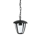 Lampa zwieszana ogrodowa /Okienka: 4x / Obudowa: Czarna