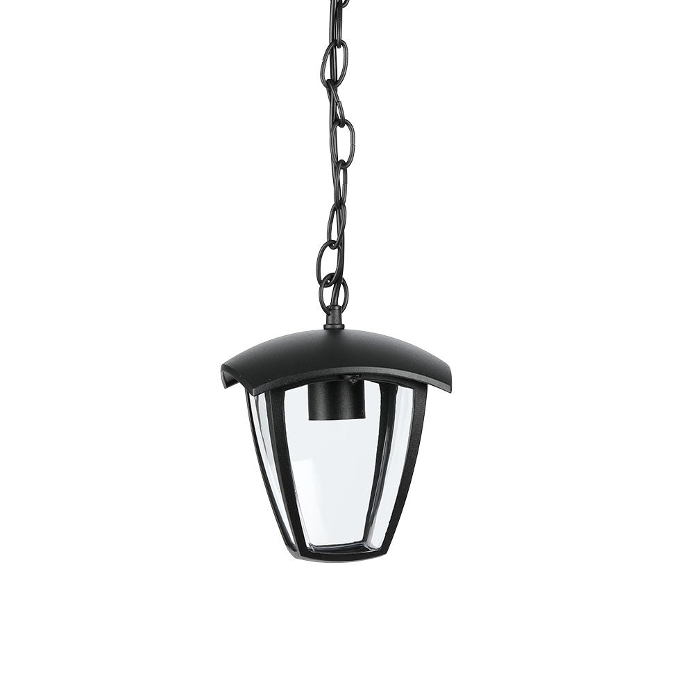 Lampa zwieszana ogrodowa /Okienka: 4x / Obudowa: Czarna