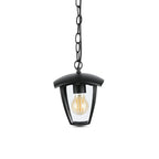 Lampa zwieszana ogrodowa /Okienka: 4x / Obudowa: Czarna
