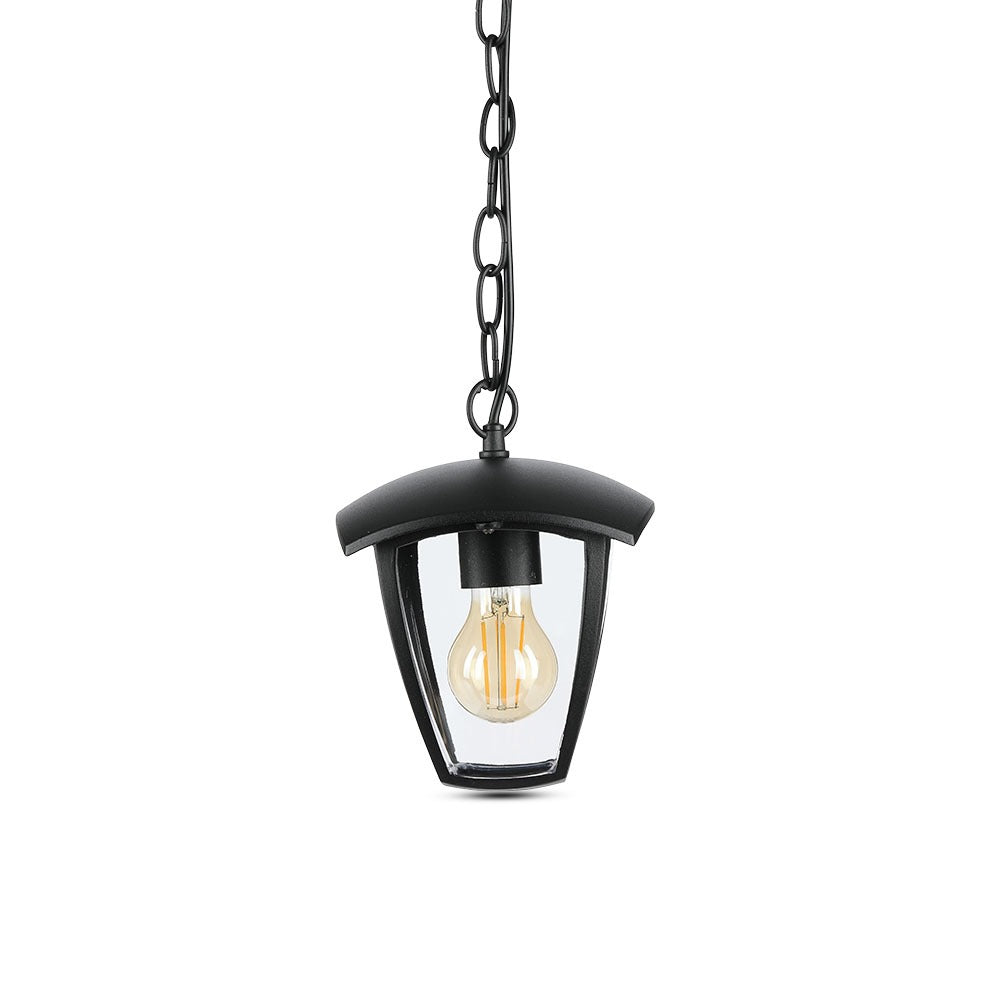 Lampa zwieszana ogrodowa /Okienka: 4x / Obudowa: Czarna