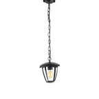 Lampa zwieszana ogrodowa /Okienka: 4x / Obudowa: Czarna