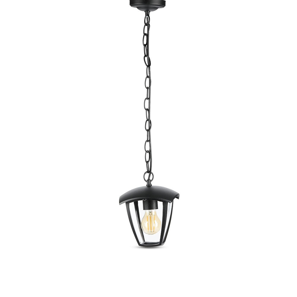 Lampa zwieszana ogrodowa /Okienka: 4x / Obudowa: Czarna