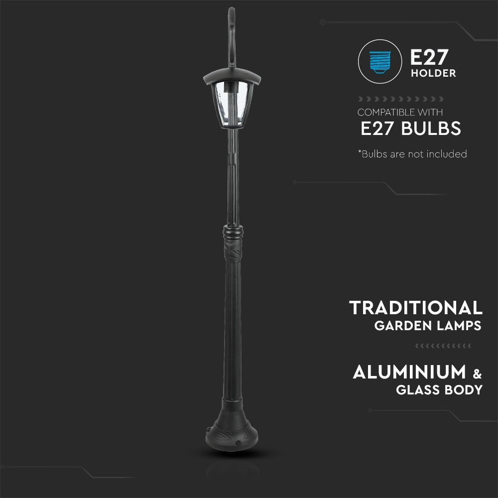 Słup ogrodowy / Trzonek: 2xE27 / Wysokość: 1410mm / IP44 / Obudowa Czarna