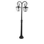 Słup ogrodowy / Trzonek: 2xE27 / Wysokość: 1410mm / IP44 / Obudowa Czarna