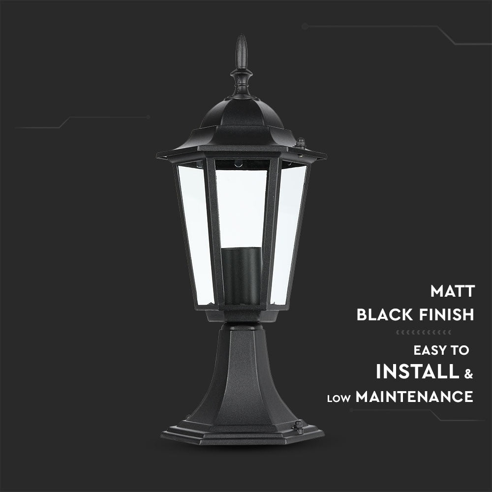 Lampa stojąca ogrodowa / Wysokość: 300mm / Obudowa: Czarna