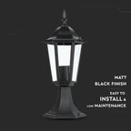 Lampa stojąca ogrodowa / Wysokość: 300mm / Obudowa: Czarna