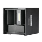 6W Kinkiet kwadrat LED / CHIP BRIDGELUX / Barwa:4000K / Czarny