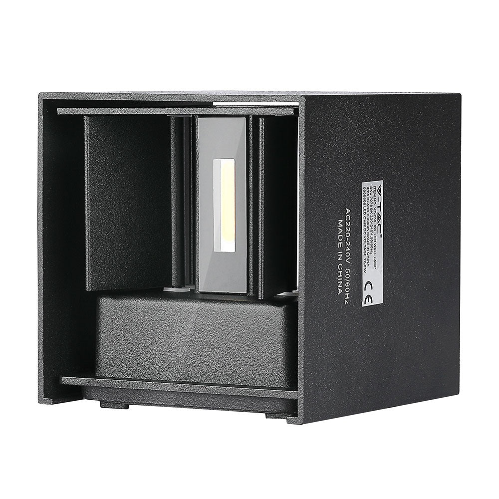 6W Kinkiet kwadrat LED / CHIP BRIDGELUX / Barwa:4000K / Czarny