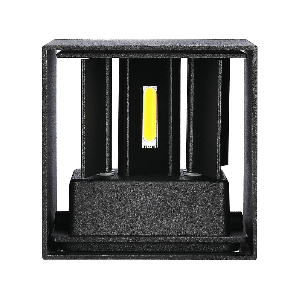 6W Kinkiet kwadrat LED / CHIP BRIDGELUX / Barwa:3000K / Czarny