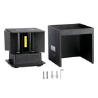 6W Kinkiet kwadrat LED / CHIP BRIDGELUX / Barwa:3000K / Czarny
