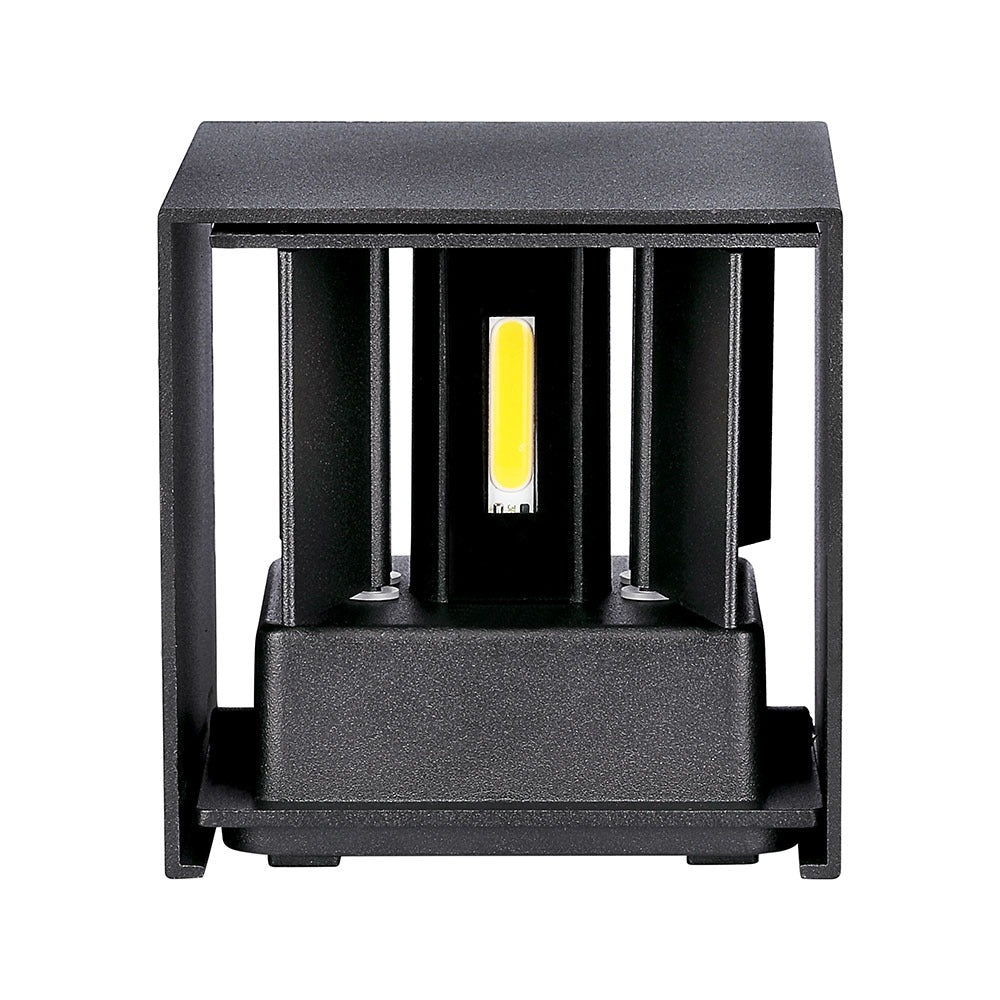 6W Kinkiet kwadrat LED / CHIP BRIDGELUX / Barwa:4000K / Czarny
