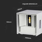 6W Kinkiet kwadrat LED / CHIP BRIDGELUX / Barwa:4000K / Biały