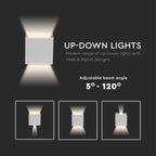 6W Kinkiet kwadrat LED / CHIP BRIDGELUX / Barwa:3000K / Biały