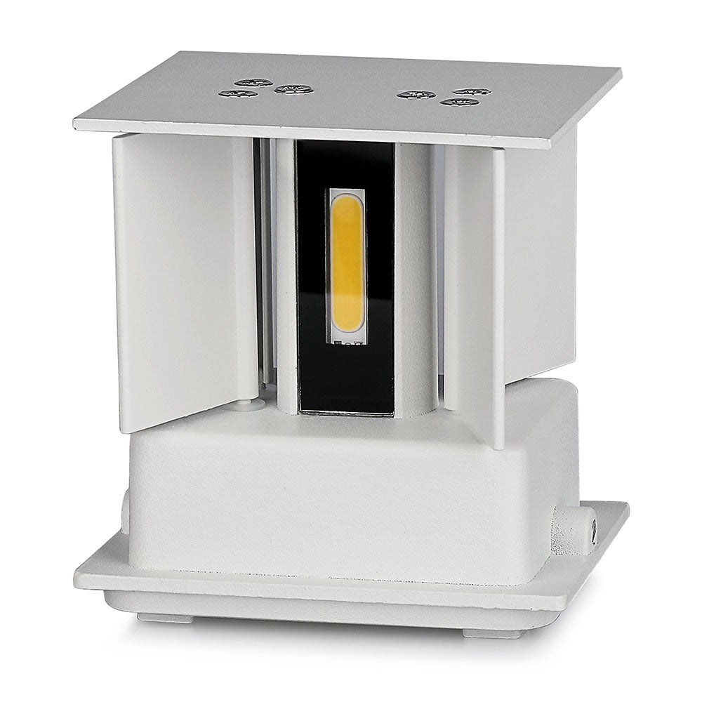 6W Kinkiet kwadrat LED / CHIP BRIDGELUX / Barwa:3000K / Biały