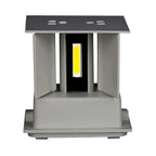 6W Kinkiet kwadrat LED / CHIP BRIDGELUX / Barwa:3000K / Szary