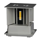 6W Kinkiet kwadrat LED / CHIP BRIDGELUX / Barwa:4000K / Szary