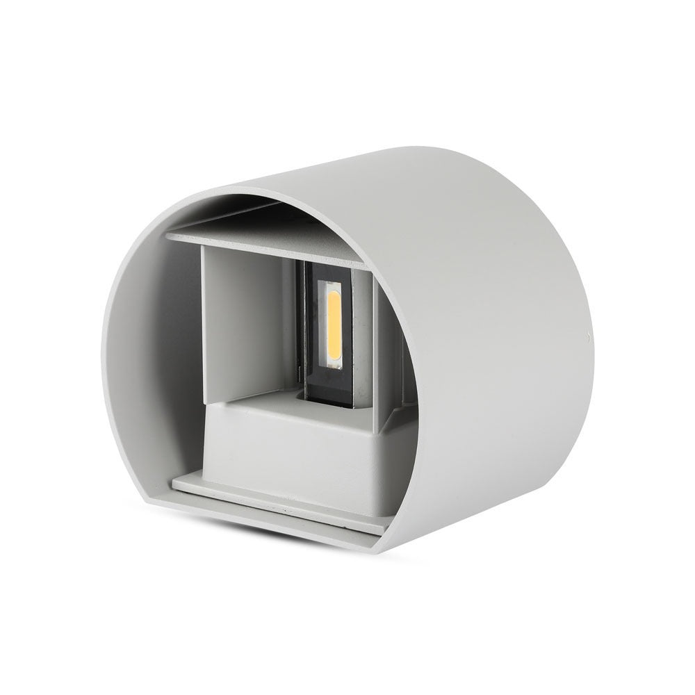 6W Kinkiet walec LED / CHIP BRIDGELUX / Barwa:3000K / Szary
