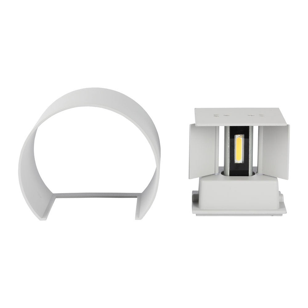 6W Kinkiet walec LED / CHIP BRIDGELUX / Barwa:3000K / Szary