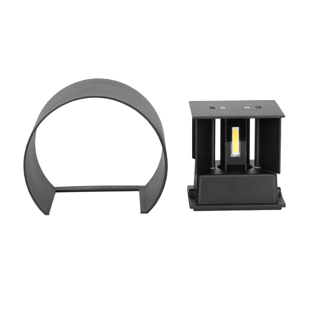 6W Kinkiet walec LED / CHIP BRIDGELUX / Barwa:4000K / Czarny