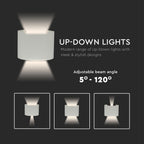 6W Kinkiet walec LED / CHIP BRIDGELUX / Barwa:3000K / Szary