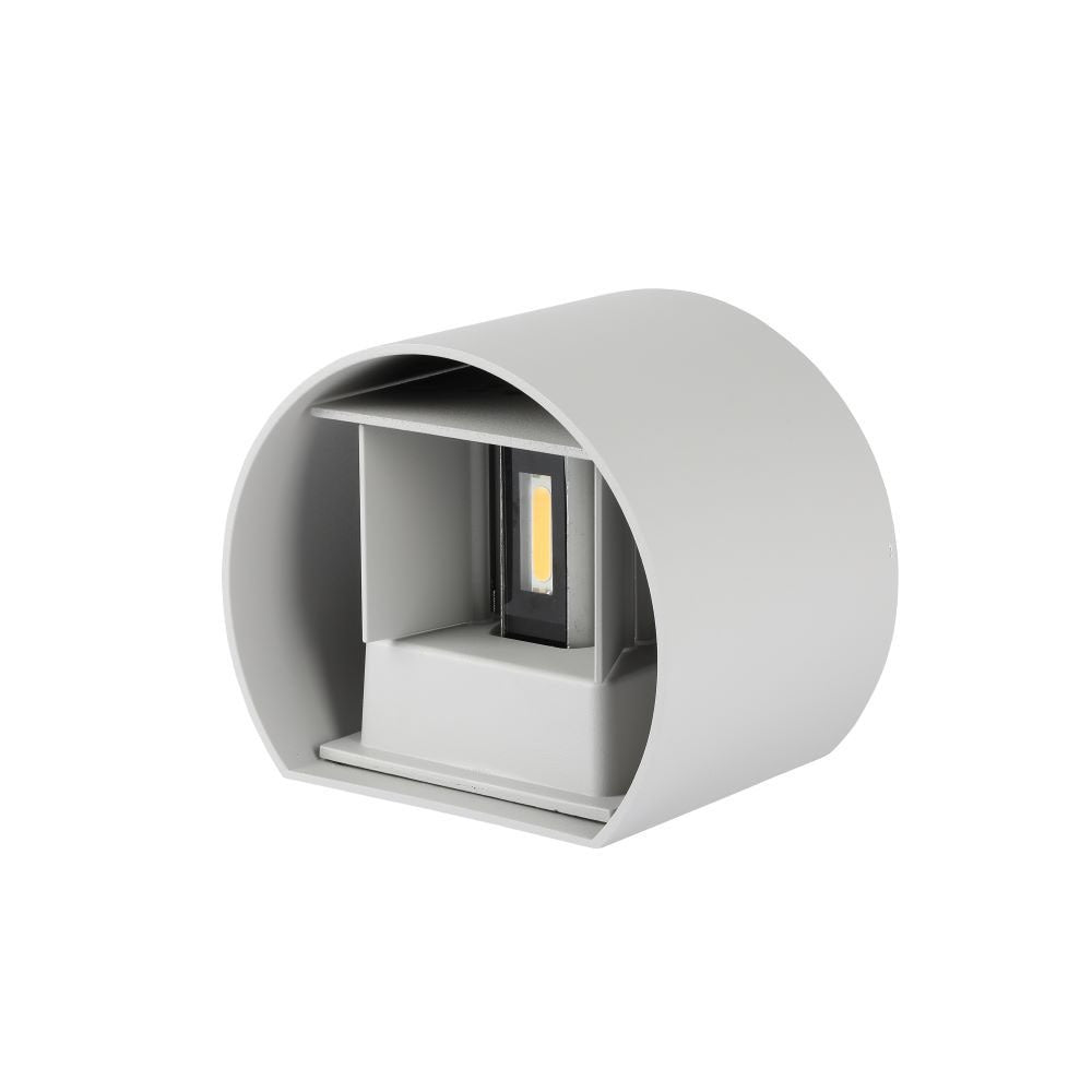 6W Kinkiet walec LED / CHIP BRIDGELUX / Barwa:4000K / Szary
