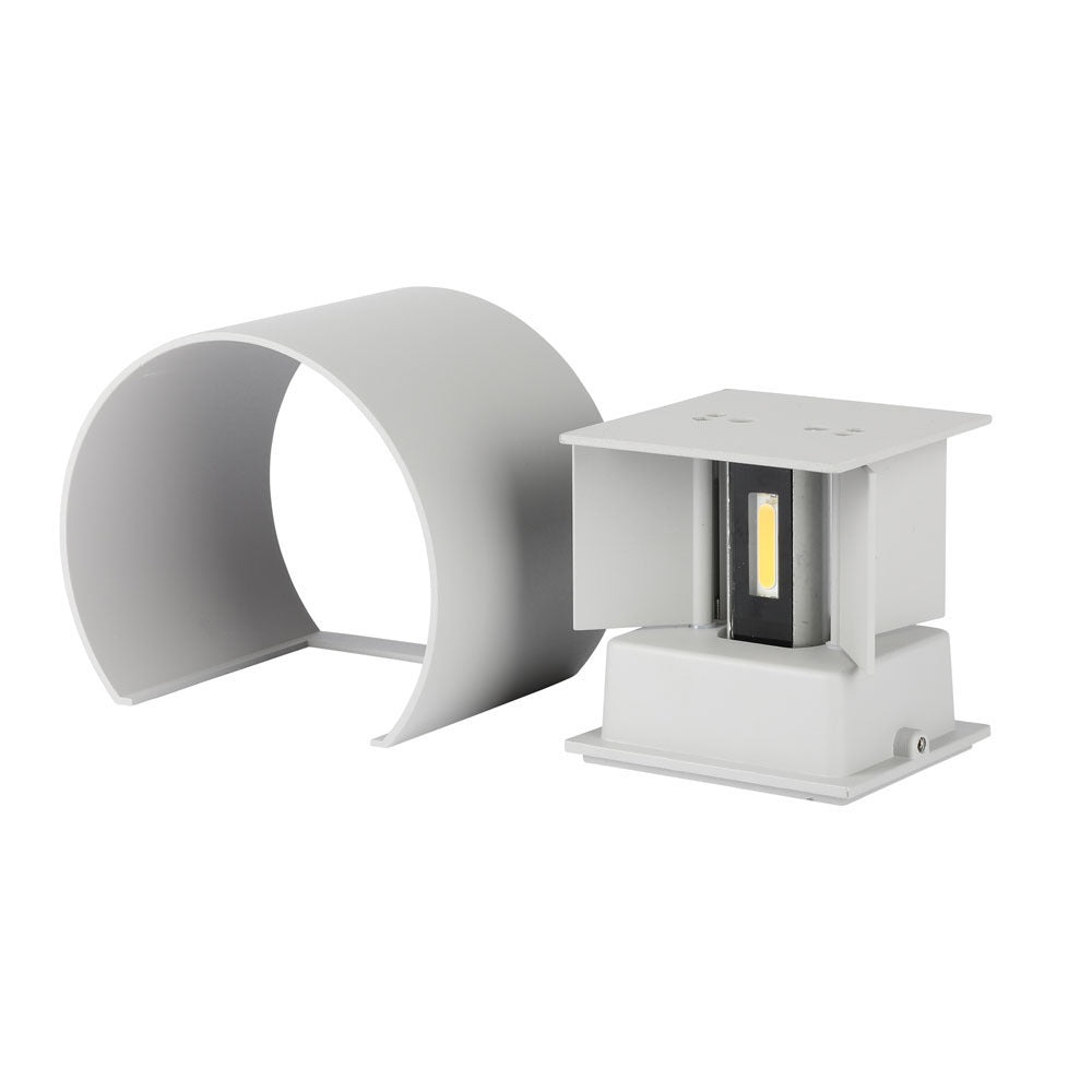 6W Kinkiet walec LED / CHIP BRIDGELUX / Barwa:4000K / Szary