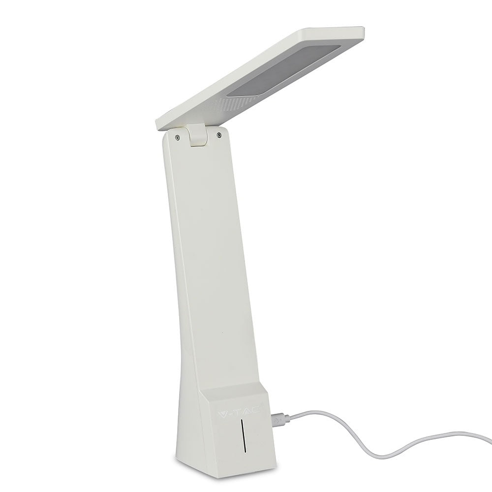 4W Lampka biurkowa / Barwa 3w1 / Biały + Srebrny
